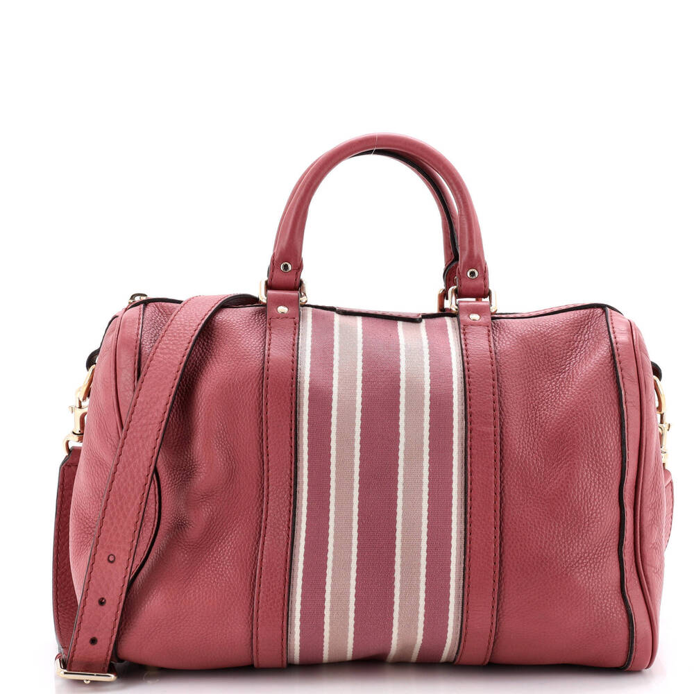 Gucci Medium Vintage Web Boston Bag Leather